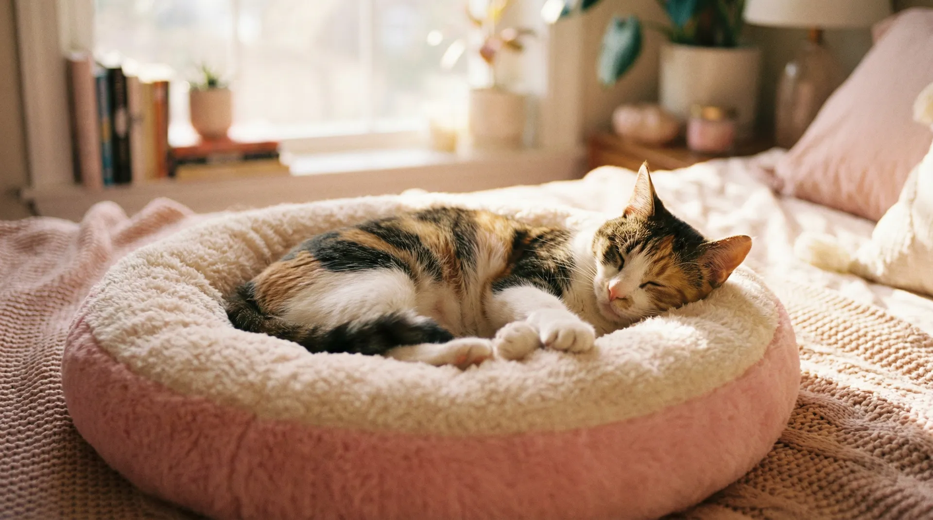 三花猫安静入睡 - 我的兔子好软水好多图片